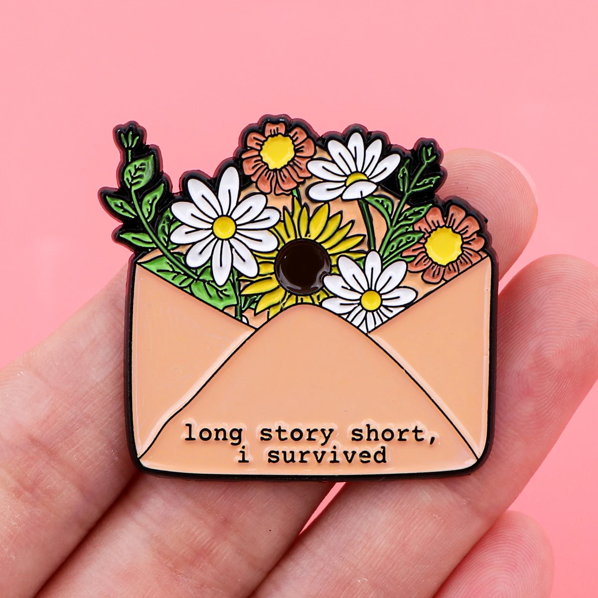 Female Singers Inspiration Enamel Pin Flowers Envelope Brooch Pines Lapel Pins Badge Clothing Accessories Jewelry Fans Gift