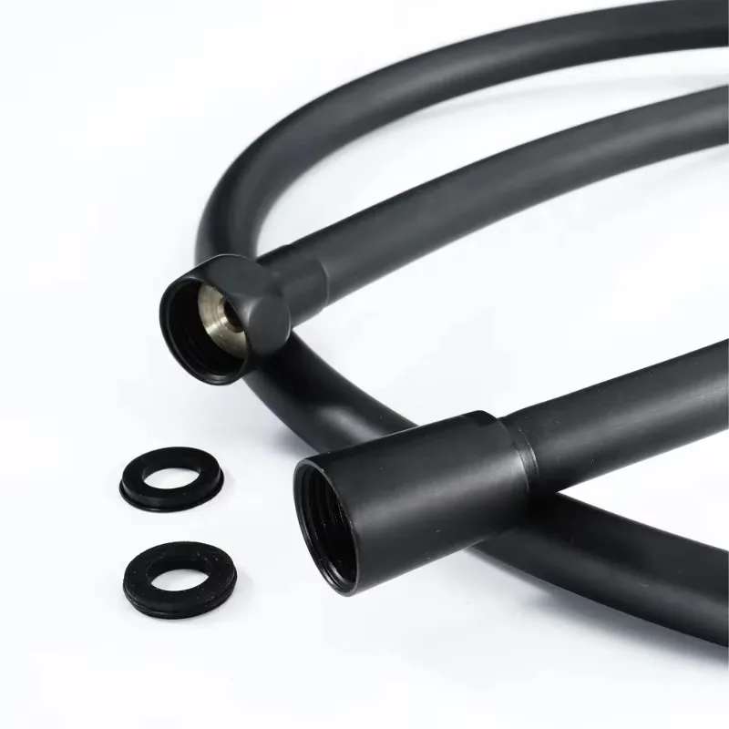 

Black PVC Handheld Shower Hose Bathroom GI/2 Universal Interface High Pressure Explosion-proof Faucet Hose Extension Pipe