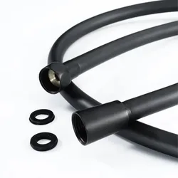 Black PVC Handheld Shower Hose Bathroom GI/2 Universal Interface High Pressure Explosion-proof Faucet Hose Extension Pipe