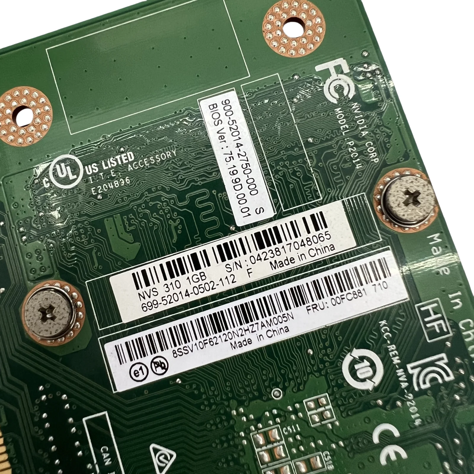 بطاقة الرسومات الأصلية المستخدمة لـ NVIDIA Quadro NVS 310 1GB GDDR3 PCIe x16 DisplayPort Dual DP موصلات 100% تم اختبارها سريعًا