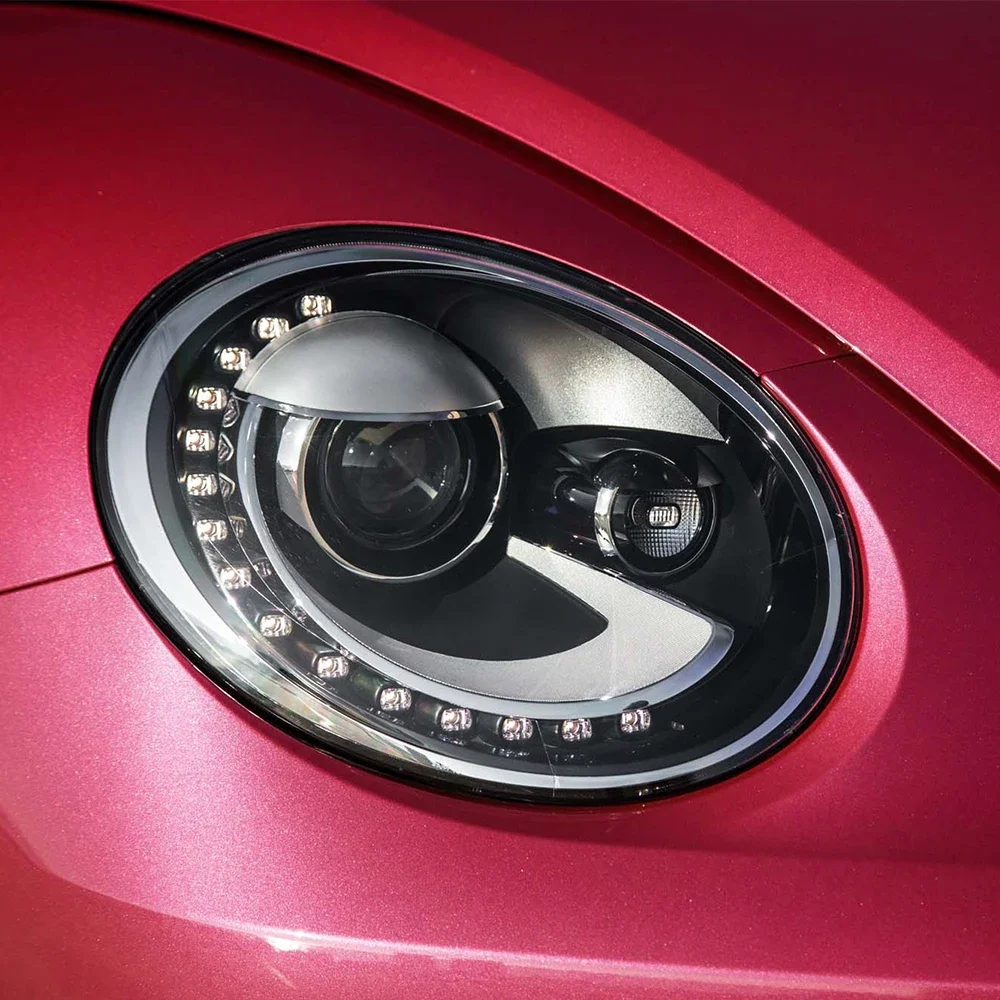 Car Head Lights Assembly For VW Beetle 2013-2021 Upgrade High Configure Pearl Bead Style LED Auto Headlights Lens Accessories