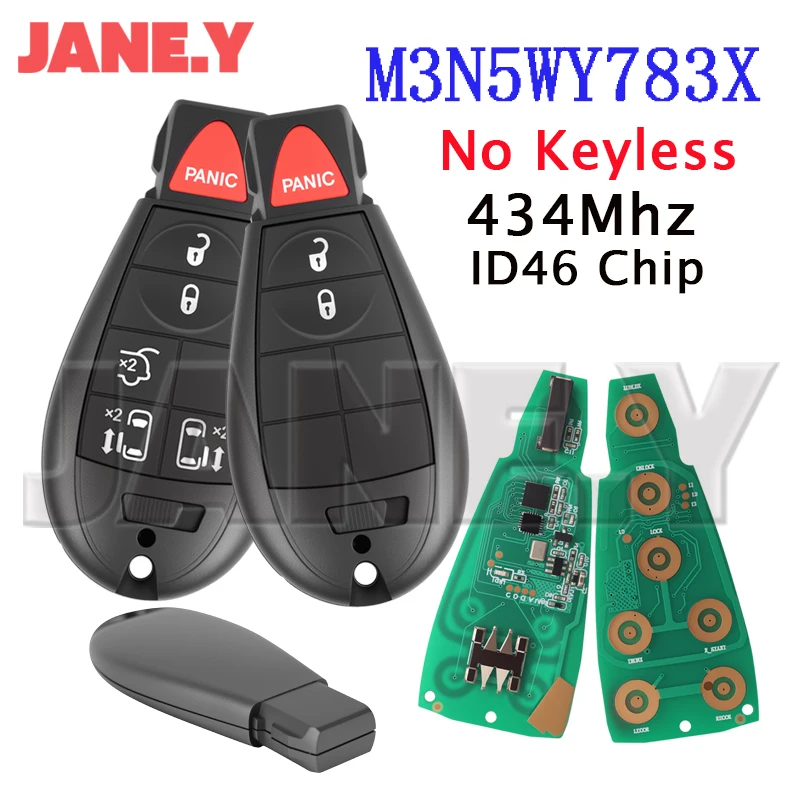 

Remote Car Keys For Chrysler 300C Voyager for Dodge Charger Journey Caliber For Jeep Grand Cherokee 2008-2010 434Mhz M3N5WY783X