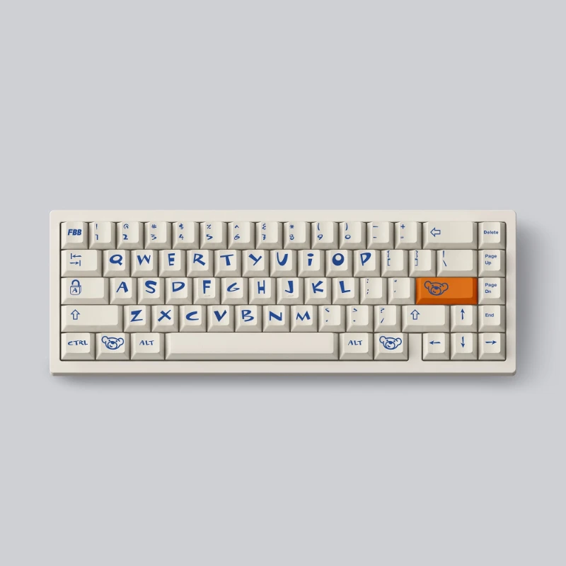 FBB Build A Bear Retro Theme Keycaps Set Customized PBT Sublimation Cherry Profile Keyboard Cap Mechanical Keyboard Accessories