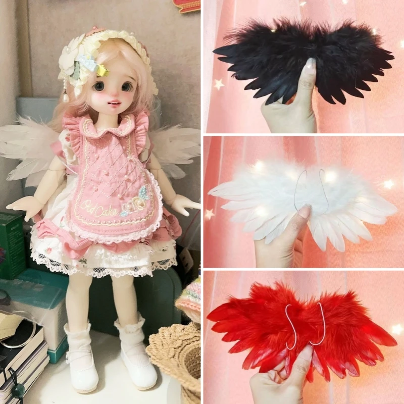 

Мини-перо Крыло Ангела Черное Крыло для 1/6 BJD Кукла Одежда Реквизит Подвесные Крылья DIY Куклы Аксессуары Девушка Игрушка Подарки На День Рождения