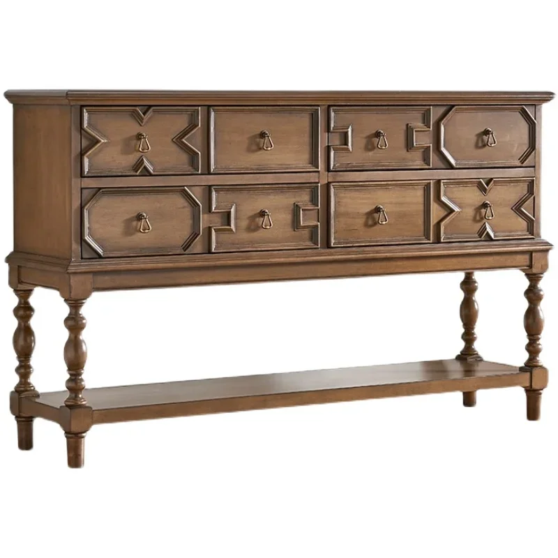 Solid Wood Console Tables Wall Table Household Entrance Cabinet Console Sideboard Cabinet Curio Cabinet