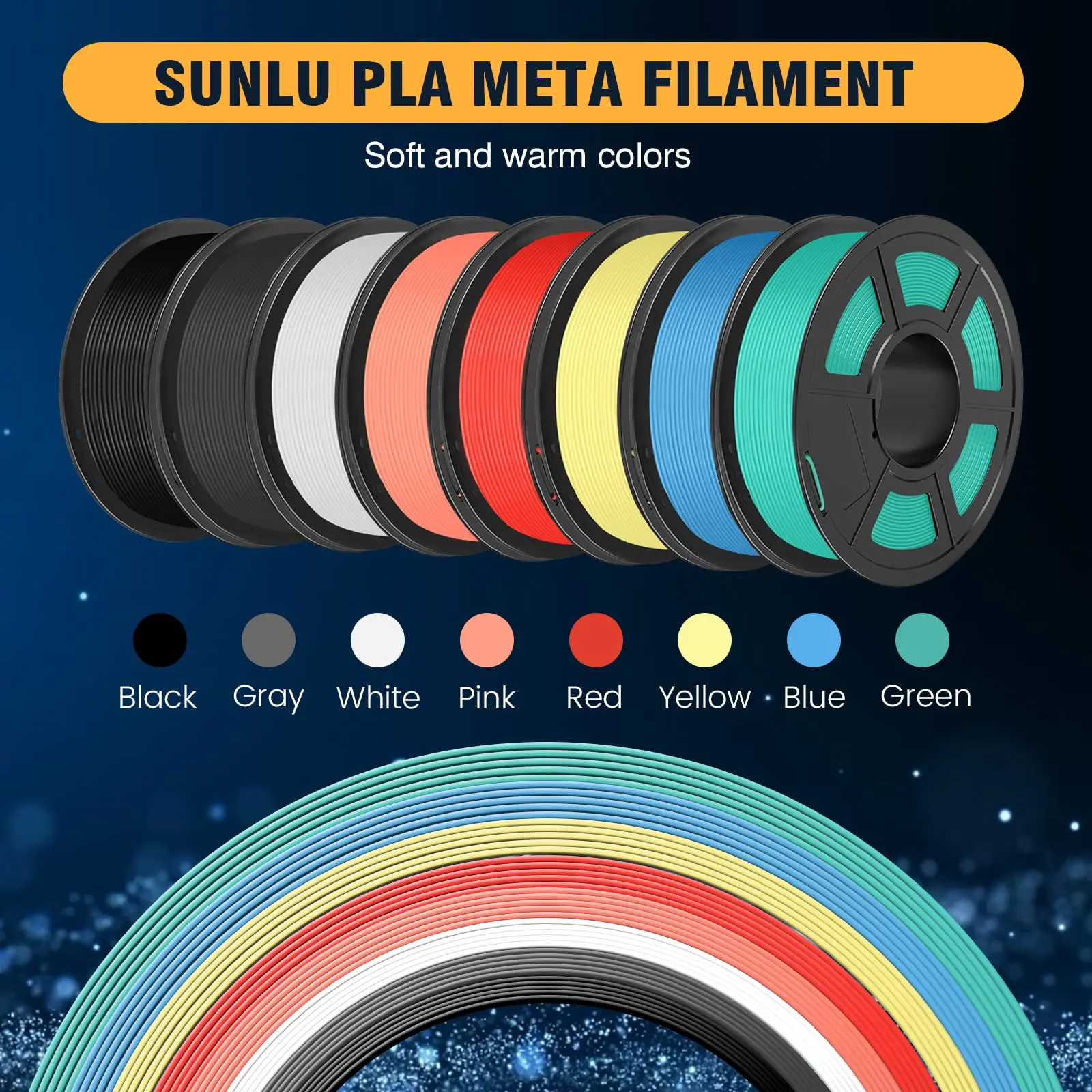 Imagem -06 - Sunlu-pla Filamento de Impressão 3d para Fdm Pla Filamento Boa Dureza Cuidadosamente Ferida Materiais de Impressão Pla 175 mm 5kg