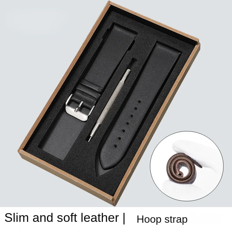 Lớp Đầu Tiên Chính Hãng Da Bò Dây Đồng Hồ Cực Nam Mềm Đồng Bằng Cho Đồng Hồ Đồng Hồ Mido Omega Da Bò vòng Tay Dây Đeo Đồng Hồ