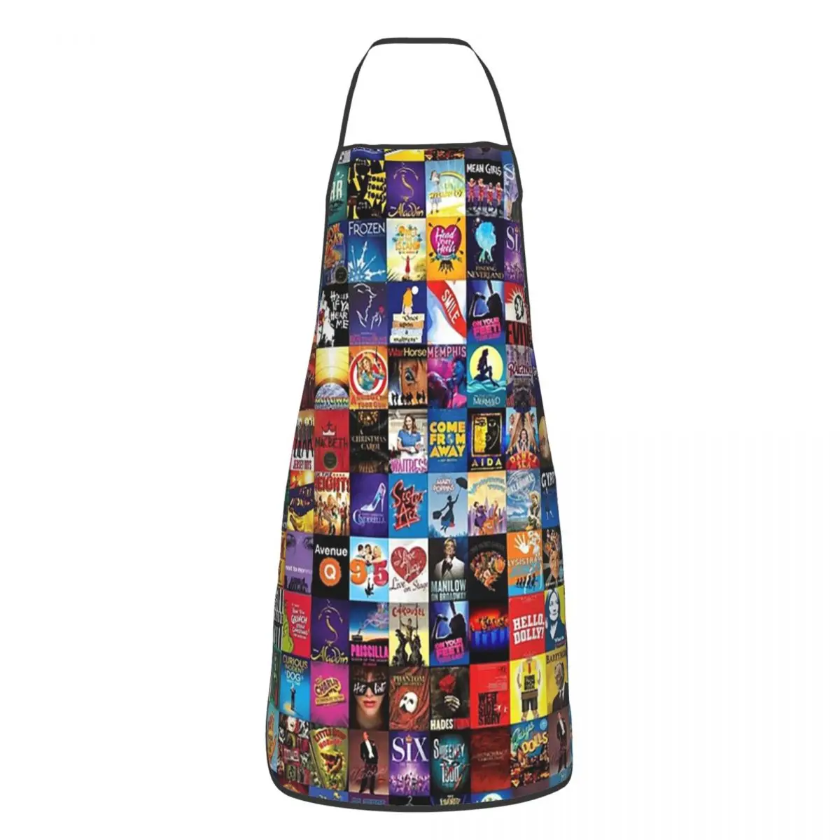 Broadway Theater Aprons Chef Cooking Baking Tablier Waterproof Bib Kitchen Cleaning Pinafore for Women Men Painting