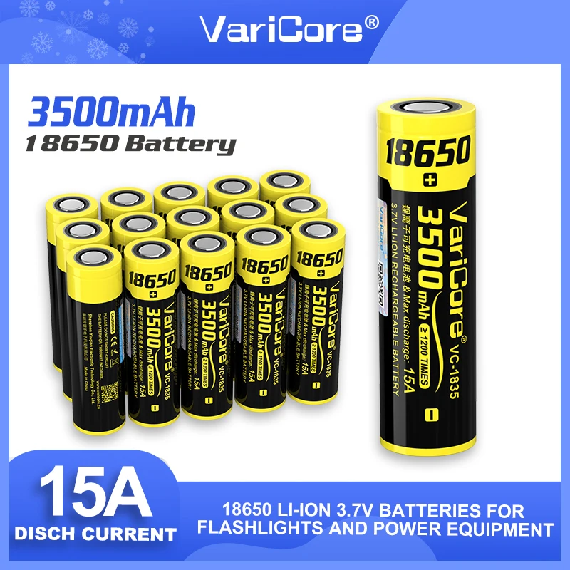 LiitoKala Mới Lii-35S 18650 3.7V 3500MAh Pin Lithium Cho Đèn LED