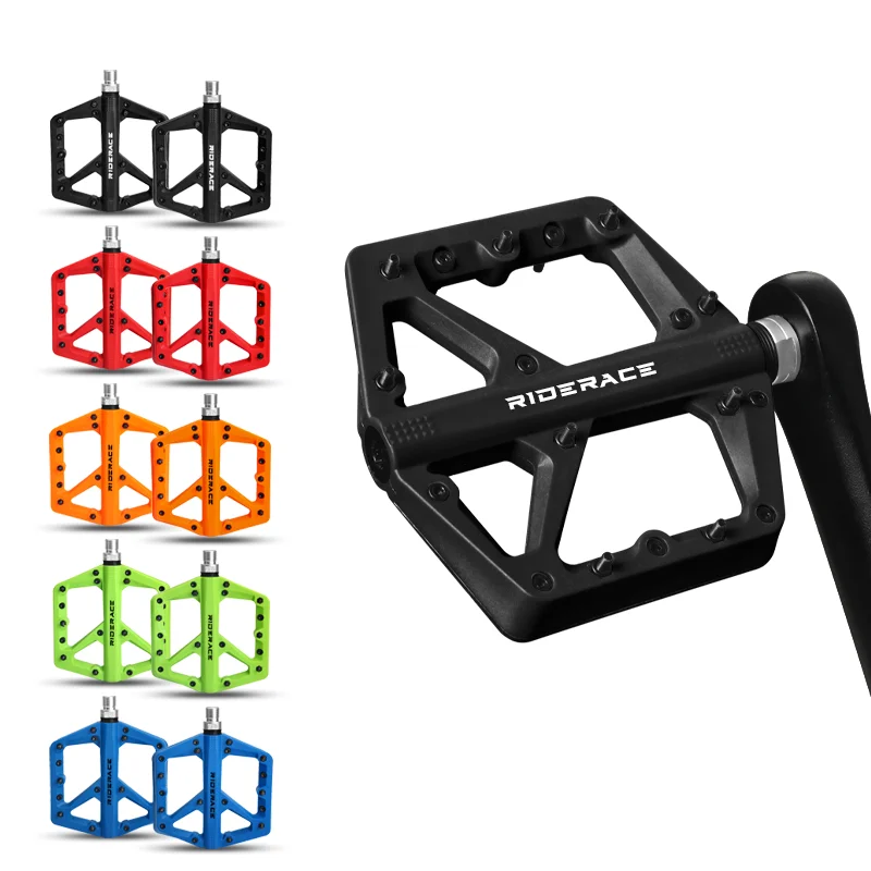 AliExpress riderace RIDERACE Bicycle Pedals Nylon Seal Bearings Ultralight Road BMX MTB Mountain Bike Pedal Flat Platform Anti Slip Cycling Parts