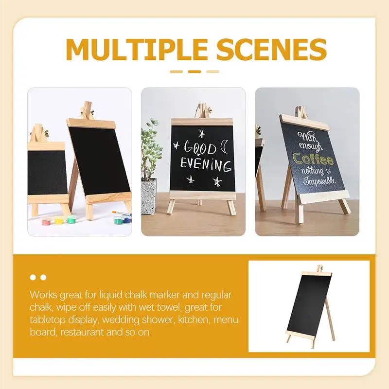 Imagem -04 - Placas de Giz de Mesa de Madeira pé Menu Board Display para Mensagem de Casamento Chalkboard Display