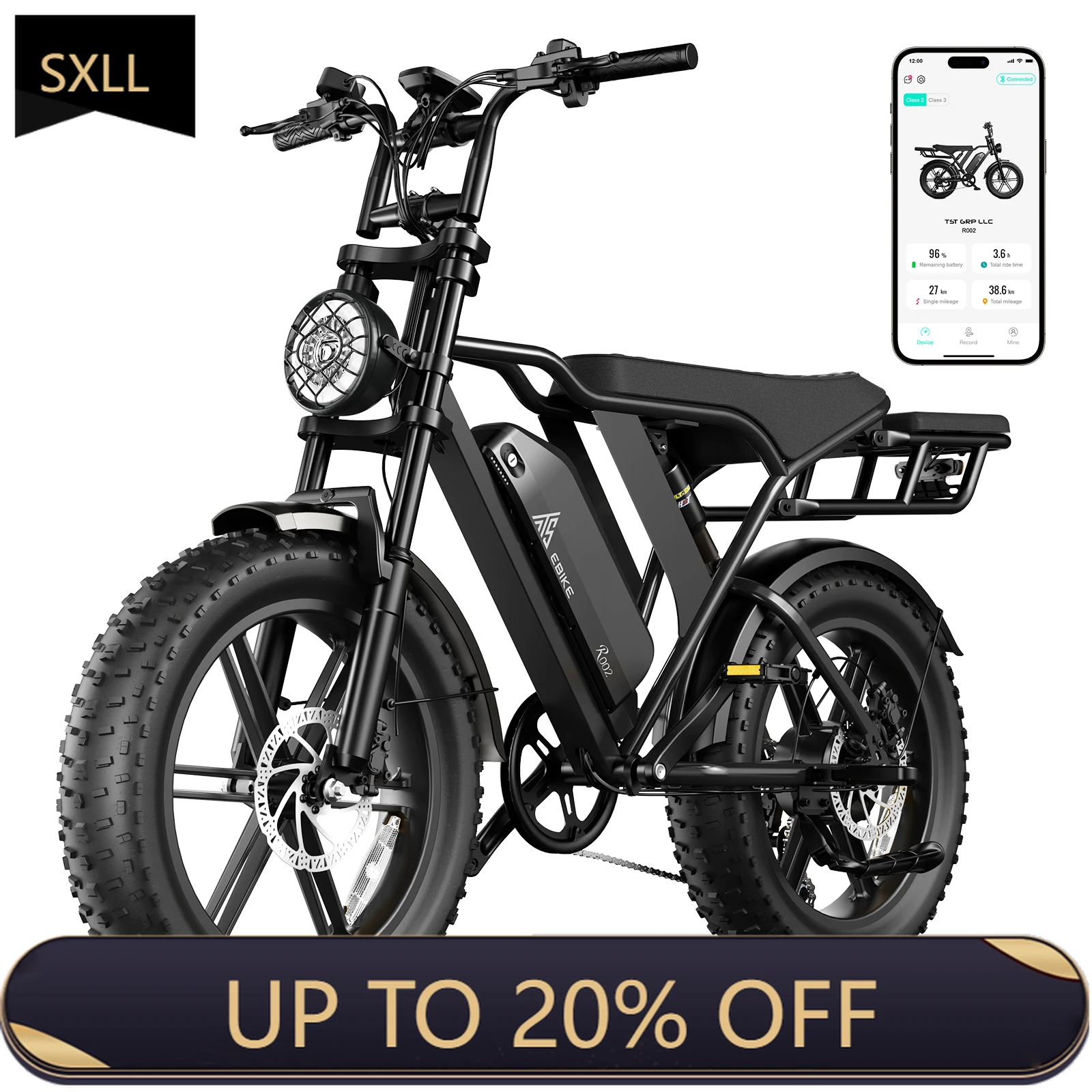 

SXLL 48V Bicycle Adult 1000W Fat Tire Vehicle Mountain Bike 7 Speed City Road Bike V8