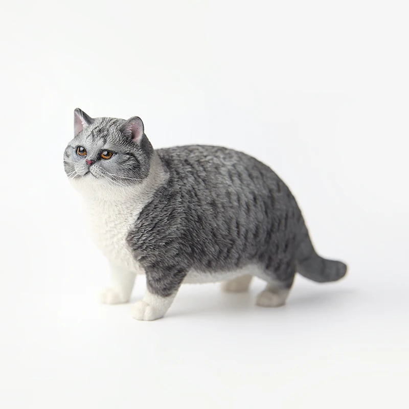 Jxk 1/6 escala material de resina gato gordo modelo simulação boneca artesanal para figuras de brinquedo desktop decoração do carro presente mini