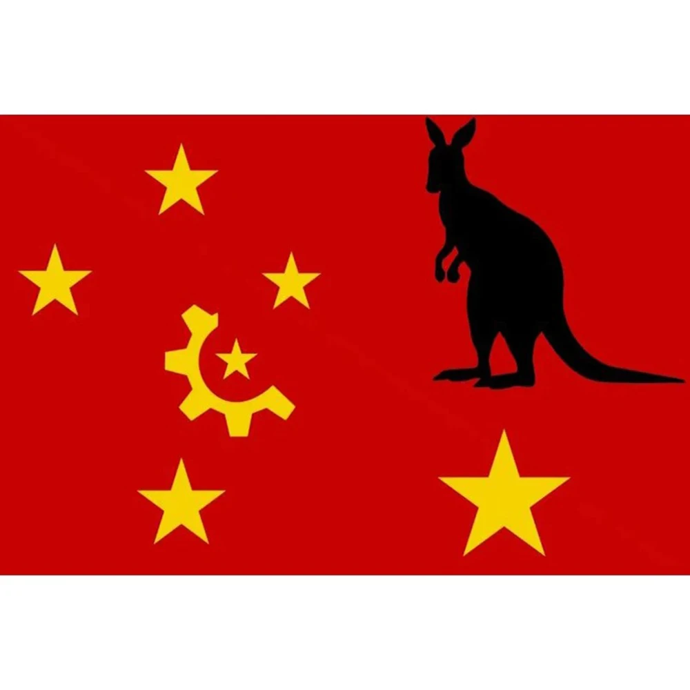 2X3FT Communist Australia Flag WITH Kangaroo DECORATION ART Gift Banner