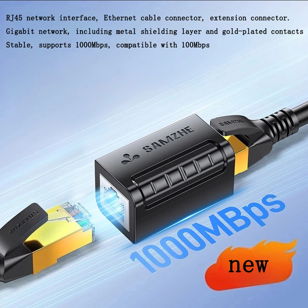 

Удлинитель Ethernet RJ45, док-станция Ethernet, разъем сетевого интерфейса, поддержка гигабитной сети, с экранирующим слоем