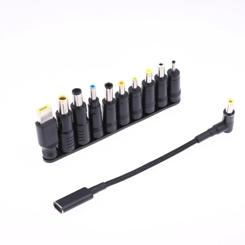 【F】1/10/11Pcs Power Adapter Cable Cord 100W USB Type-C Universal Laptop Charger For Notebook Charging Jack