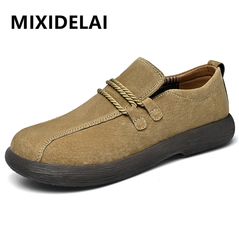 

Leather Men's Classic Loafers Moccasins Shoes Luxury Brand Man Casual Shoes Handmade Formal Slip on Boat Shoes Business Flats
