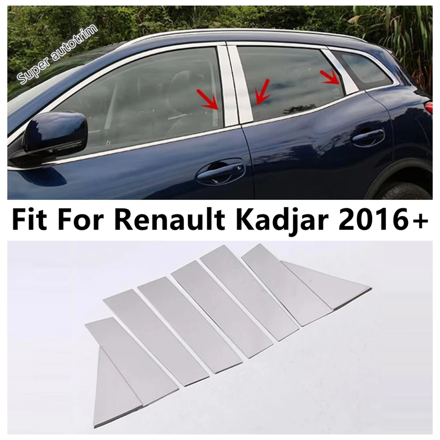 

Car Window Pillar B C Post Panel Molding Sticker Decor Cover Trim Stainless Steel Accessories Fit For Renault Kadjar 2016 - 2022