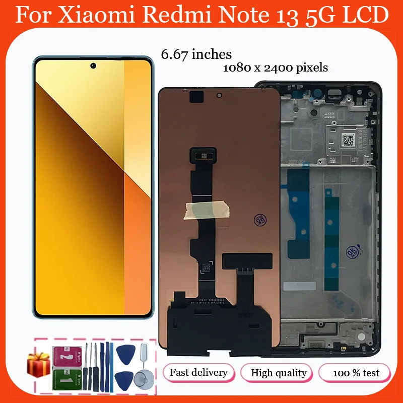 

6.67" AMOLED For Xiaomi Redmi Note 13 5G LCD display screen digitizer Assembly for Redmi Note13 5G 2312DRAABG Display