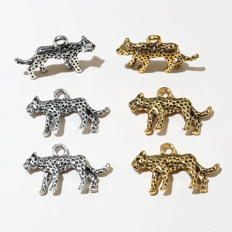 10 Stück 23x14x4mm Legierung Leopard Charms Anhänger DIY Schmuck Making Zubehör Erkenntnisse für Halskette Armband