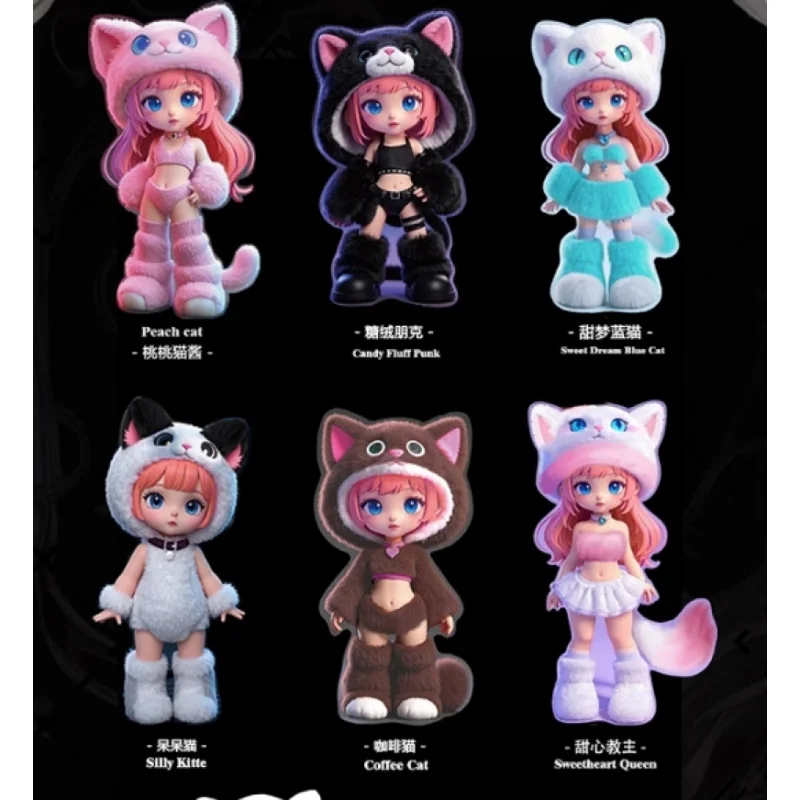 متوفر في المخزون BYIDI سلسلة جزيرة القط 1/16 BJD صندوق أعمى صندوق غامض ألعاب شخصية أنيمي لطيفة هدية نموذج Kawaii