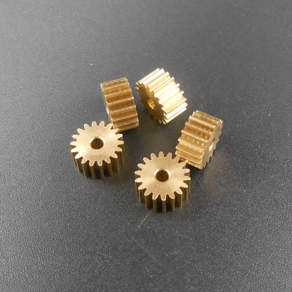 5Pcs/Lot 0.4M 0.4 Modulus 18T Brass Gear Spur Mechanical Small Pinion Bore Hole Aperture 2MM 1.98MM 2A 18 Teeth Height 4MM 182A