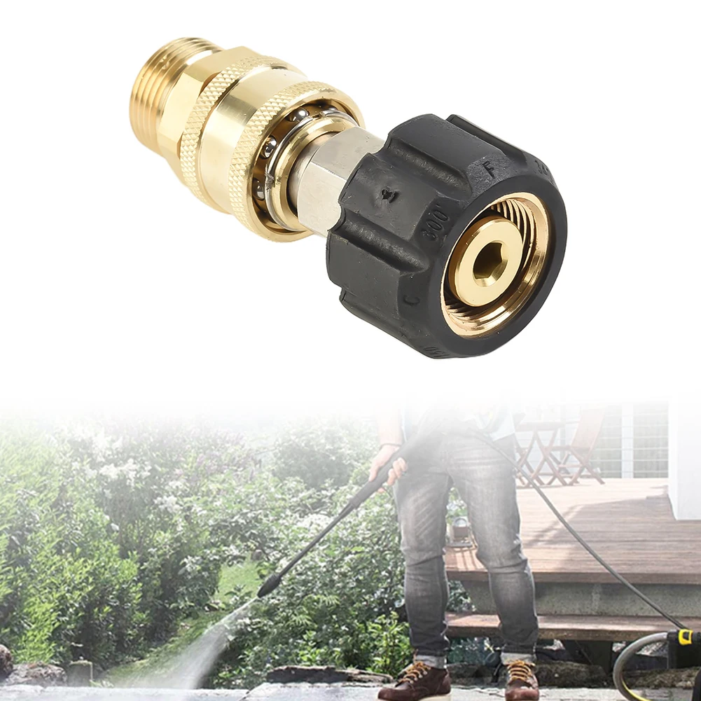 Conjunto de adaptador M22 para lavadora de pressão para 14 mm e 15 mm com conexão rápida de 3/8 polegadas 1/4 polegadas para fácil troca de acessórios