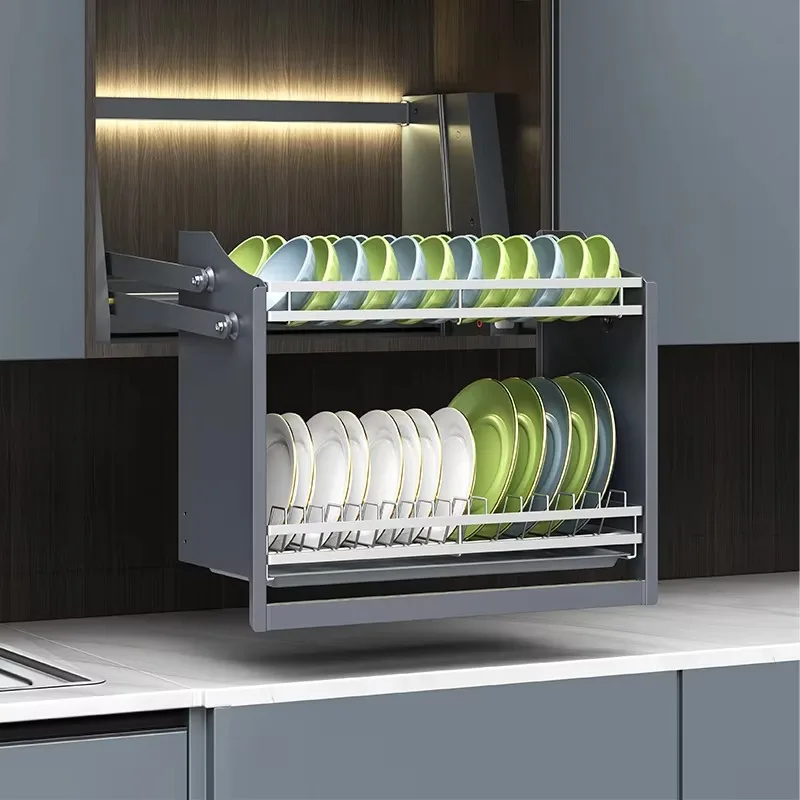 Kitchen Hardware Electric Kitchen Lifting System Pull Down Cabinet Basket