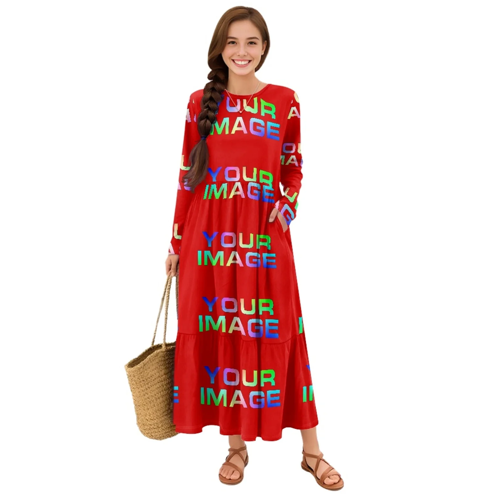 

Платье на заказ с принтом по запросу, сексуальные девушки, дизайн с мультяшным изображением, женское облегающее платье с длинными рукавами по индивидуальному заказу, дропшиппинг «сделай сам»