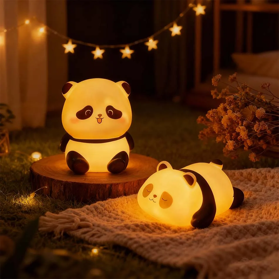 2026 New popular panda night light atmosphere light bedside decoration Christmas gift children's birthday gift
