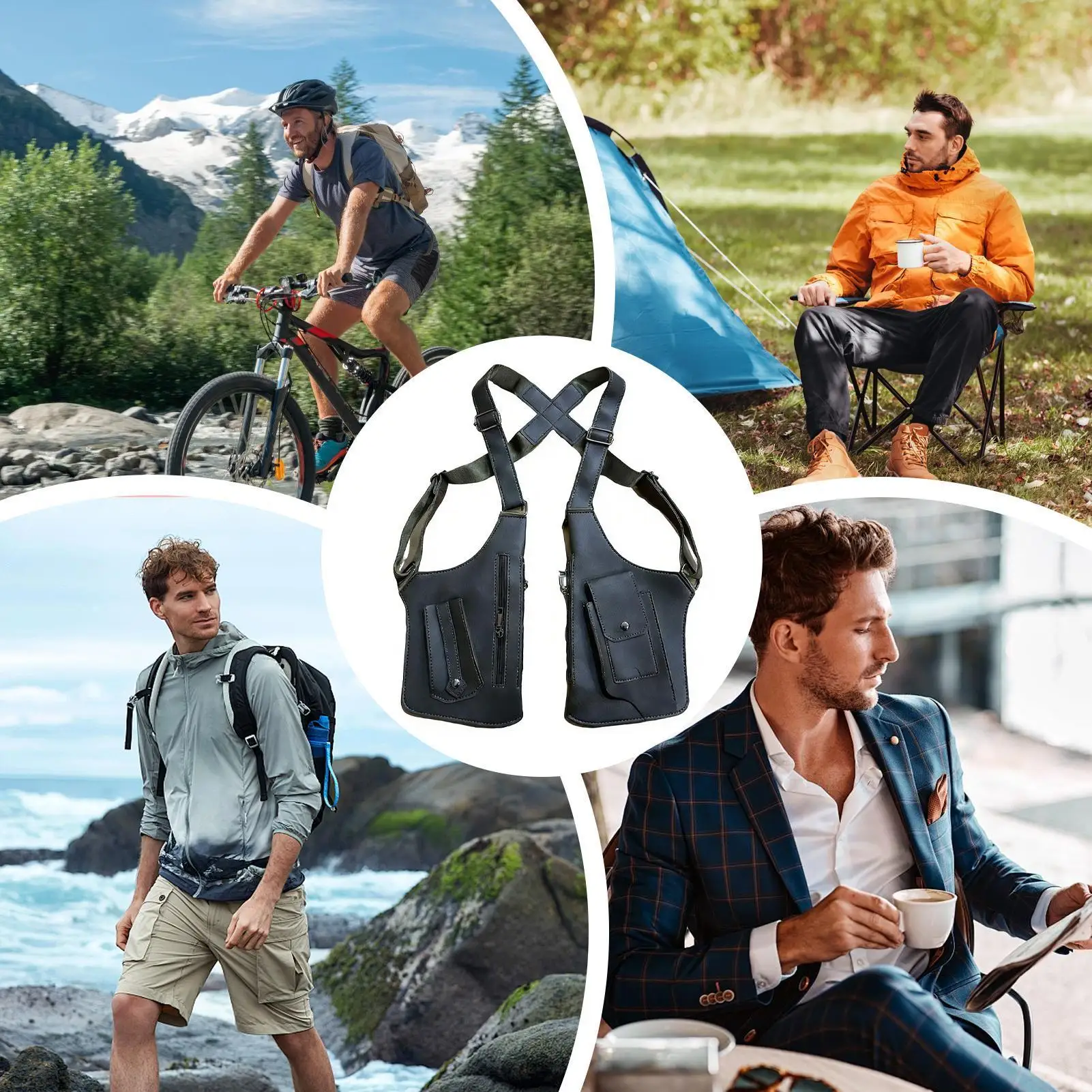 

Underarm Shoulder Bag For Men With Adjustable Strap Anti-theft Waterproof Backpack Men Shoulder Holster For School Office Travel