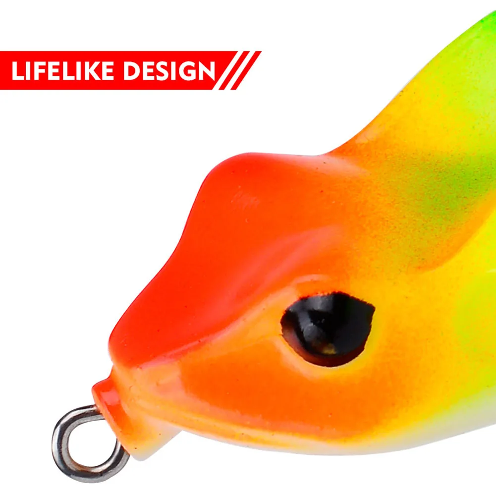 Fishing Lures Kit Set Realistic Prop Frog Soft Swimbait Floating Bait For Freshwater Saltwater Kicking Leg Frogs 6.5cm /16g