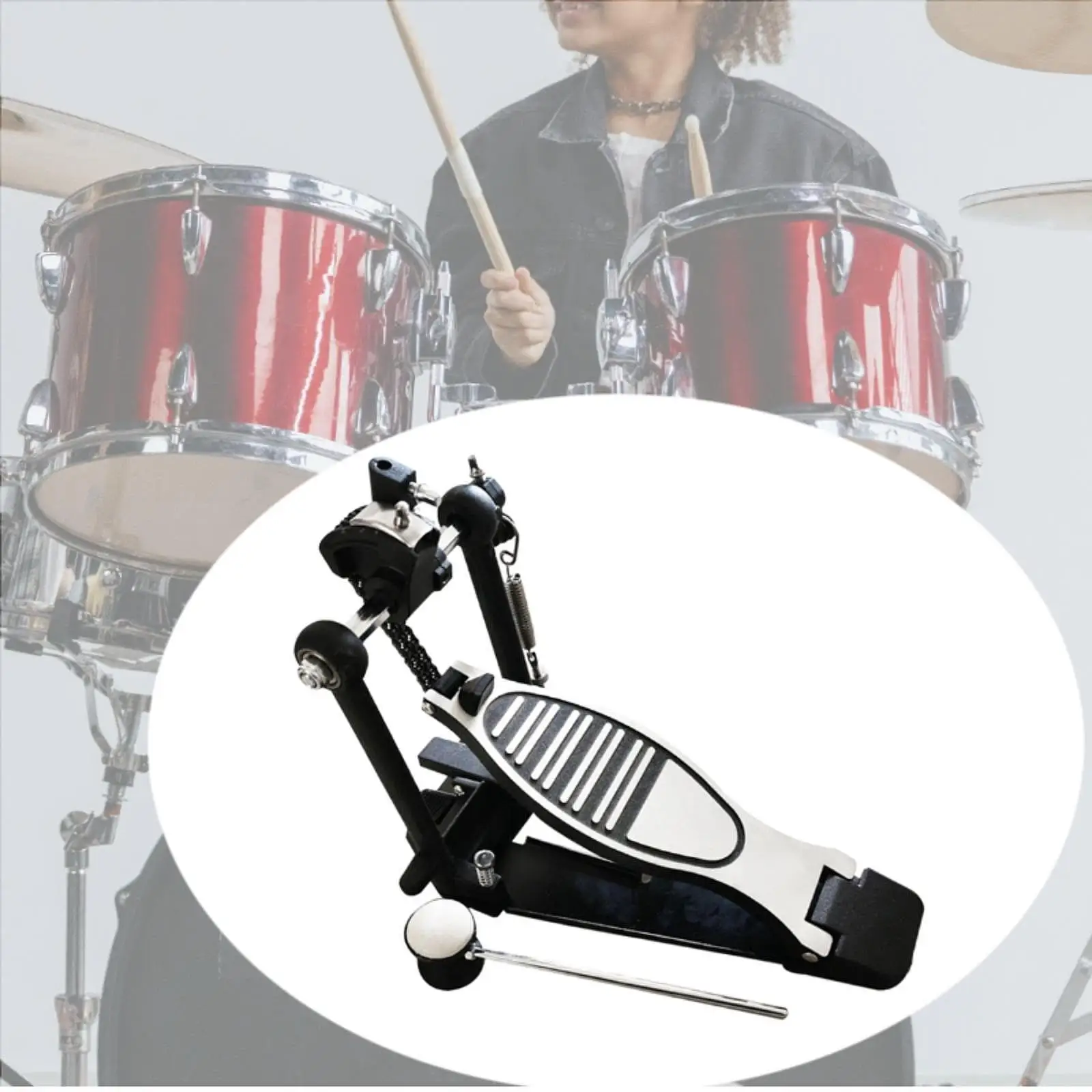 Single Bass Drum Pedal Drum Step on Beater Drum Accessories, Professional Drum Practice, Instrument Accessory,