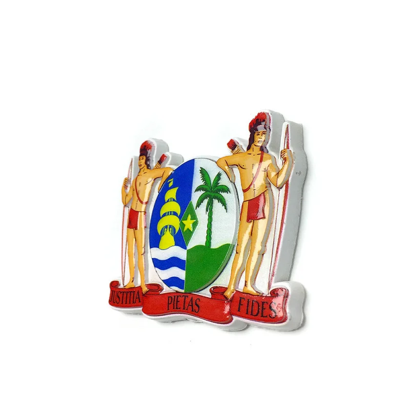 Suriname Republic 3D National Emblem Magnetic Fridge Magnet Creative Cultural Souvenir Home Travel Decor