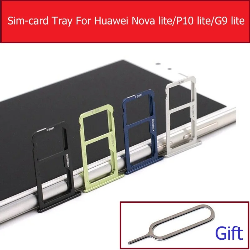 Soporte de bandeja de tarjeta SIM para Huawei NOVA Youth P10 G9 Lite GR3 2017 SD lector de tarjetas adaptador de enchufe ranura Sim piezas de repuesto