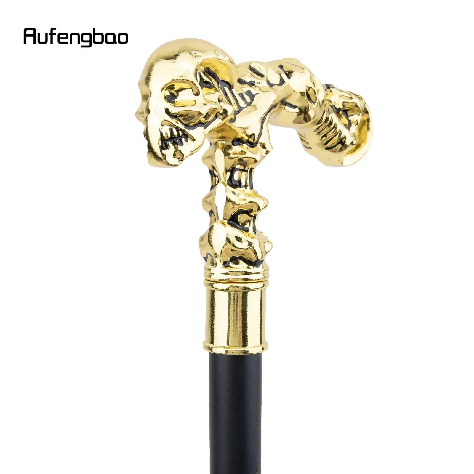 Goldener Totenkopf-Gehstock, dekorativer Vampir, Cosplay, Vintage-Party, modische Performance-Bühne, 93 cm