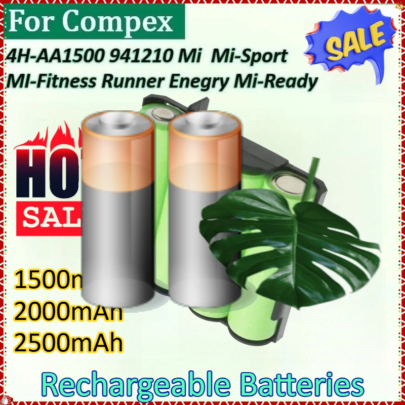 

New 1500mAh 2000mAh 2500mAh High Quality Medical Battery for Compex 4H-AA1500 941210 Runner Enegry Mi-Sport Mi-Ready MI-Fitness