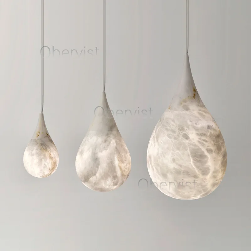 Nordic Imitation Cloud Stone Pendant Light Simple Hanging Lamp for Living Room Dining Room Bedroom Bedside Home Decor