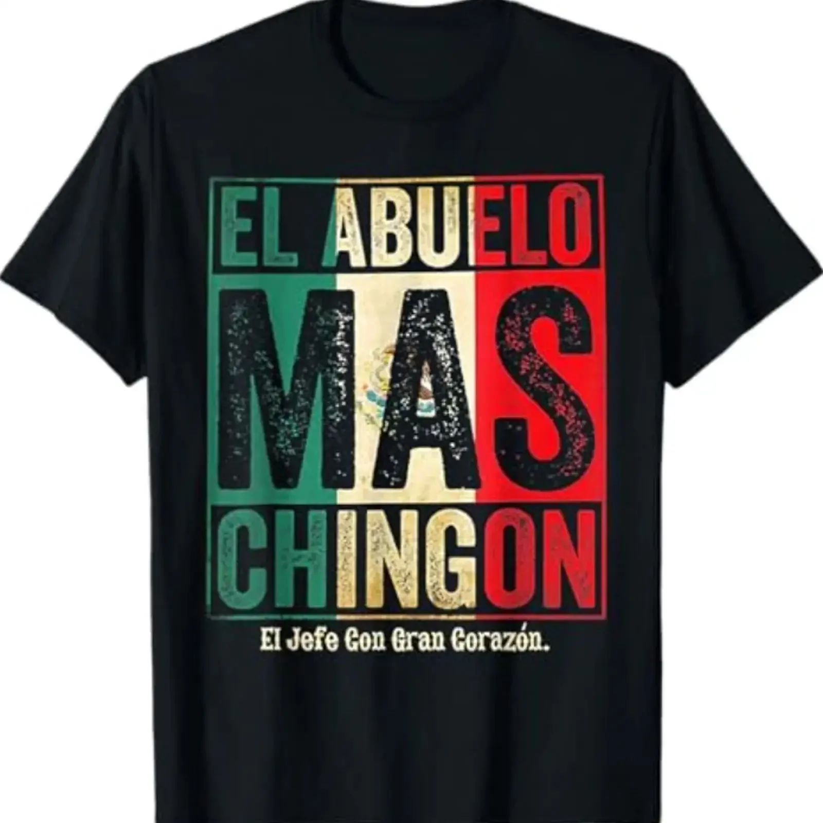 El Abuelo Mas Chingon Jefe Con Gran Corazon T Shirt vintage Washed Top For Everyday Wear designer clothes Unisex graphic