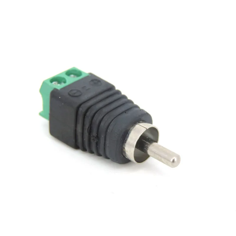 Adaptador de bloque de conector de Terminal de tornillo RCA macho y hembra para cámara CCTV, Cable de altavoz, Audio y vídeo