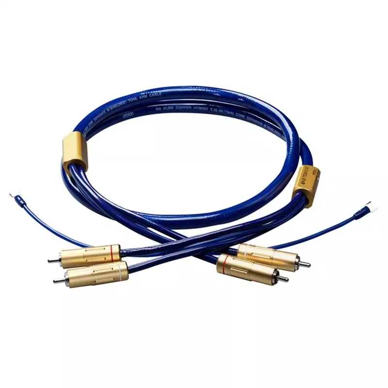 Denmark ORTOFON 6NX-TSW 1010R RCA Lotus LP Vinyl Turntable Signal Line For Vinyl Turntable Machine