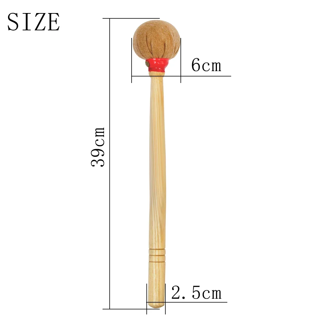 Snare Drum Mallet Maple Solid Bass Drumstick Marching Drum Fittings Percussion Replacement Parts Cotton Head Hammer Accessories