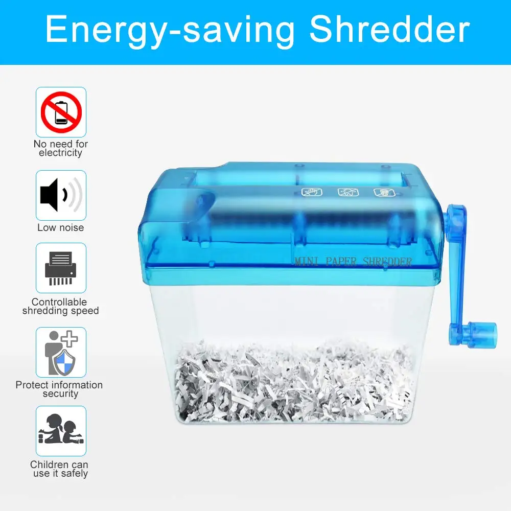 A6 Size Manual Shredder paper cutter machine Mini portable shredder for secret papers and receipts