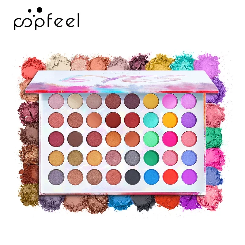 40 Color Glitter Eyeshadow Palette Natural Makeup Eye shadow Bright/Warm Eye Make up Glam Eyeshadow Base Nude Eyeshadow Set