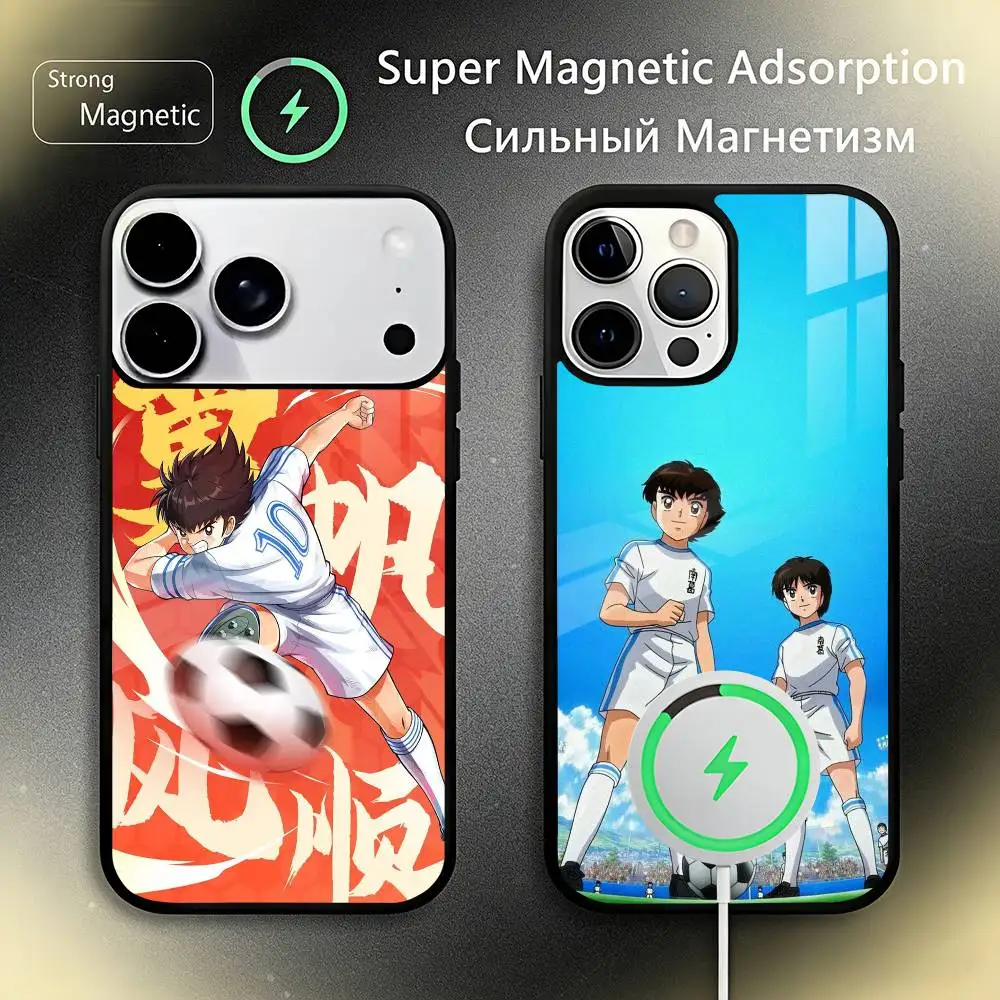 

Anime C-Captain T-Tsubasa Phone Case For iPhone17,16,15,14,13,12,11 Plus,Pro Max For Magsafe Wireless Charging