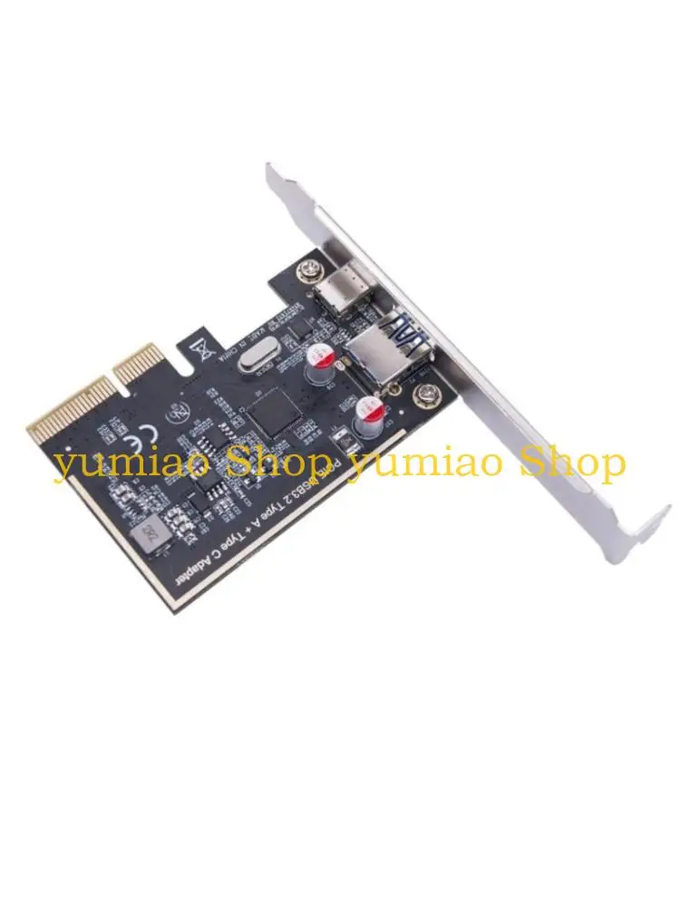 

587B PCIE USB 3.2 GEN2 10G Type C 10G Adapter PCIE Expansion Card Risers ASM1142 Chip Controller Low Bracket for Desktop