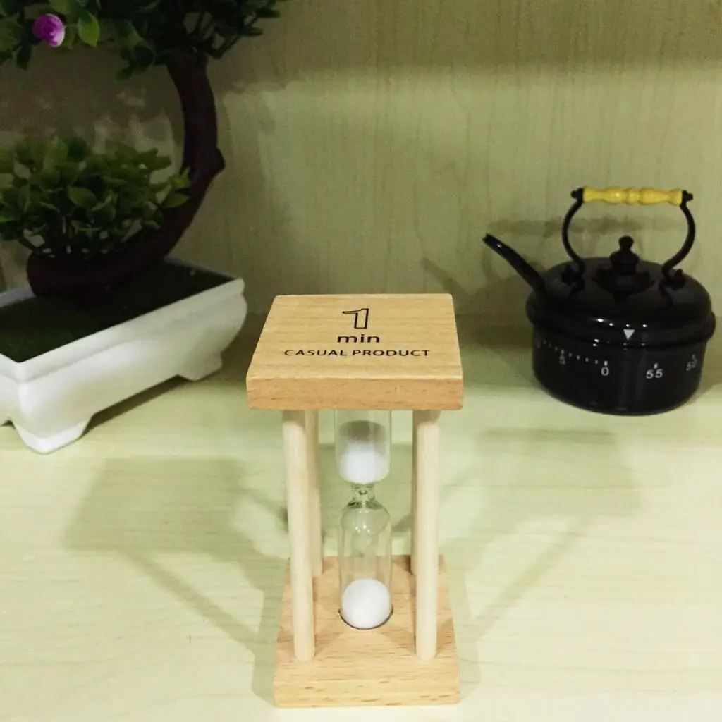 1 Minute Wooden glass Hourglass glass for Classroom Teaching