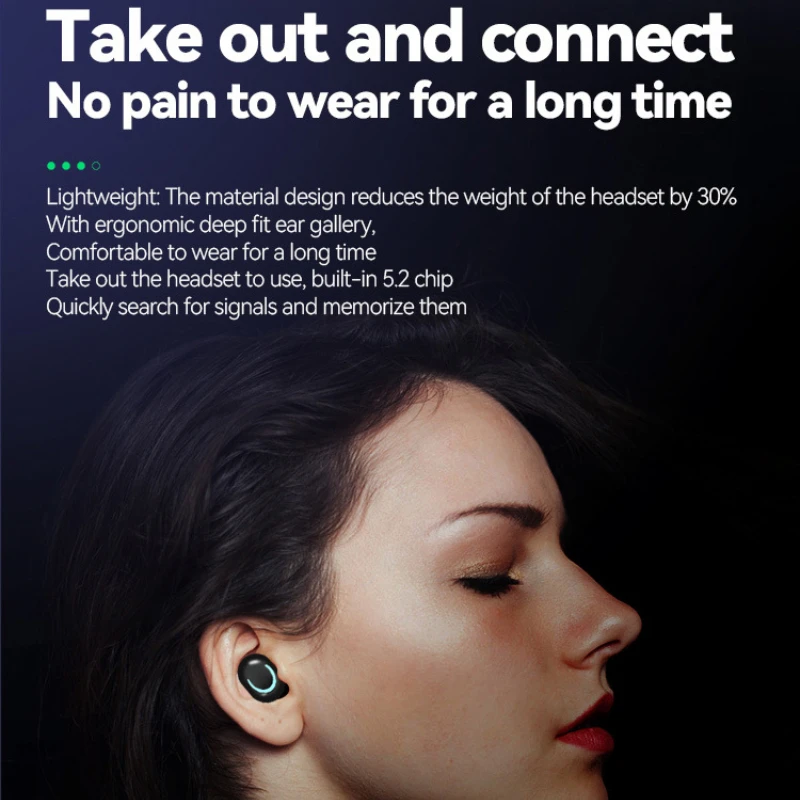 X12 tws fone de ouvido bluetooth 5.2 fone sem fio bluetooth fone estéreo mini fones com microfone para iphone telefone