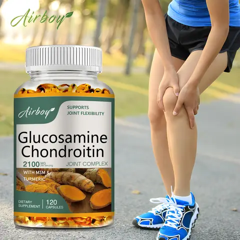 Glucosamine Chondroitin - Joint Complex Supplement, Strengthen Bones, Joint Health, Bone Density - 120 Capsules