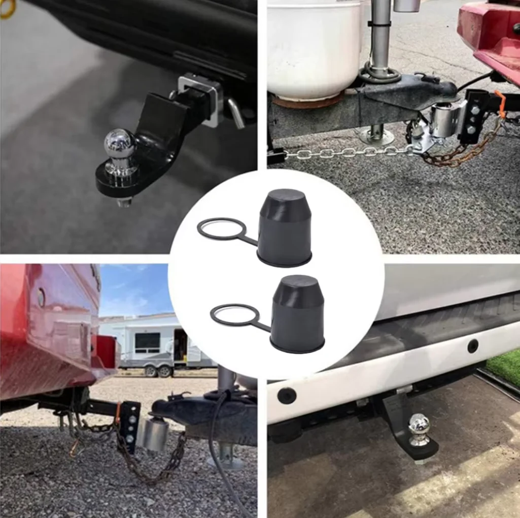 2pcs Universal Trailer Hitch Trailer Ball Protection Car Accessory Trailers Ball Cover Trailers Balls Cover Tow Bar Covers